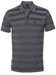 Black And Grey Striped Polo Shirt Hugo Boss Black Firenze Grey Striped Cotton Polo Shirt Designer Clothes For Men Mens Polo T Shirts Men Shirt Style