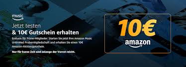 The offer is valid for new customers to amazon music unlimited and only redeemable towards the amazon music unlimited individual monthly plan. Amazon Music Unlimited Testen Und 10 Euro Gutschein Erhalten Macerkopf