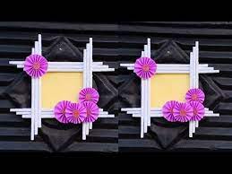 | home decor & diy projects. Ide Kreatif Membuat Bingkai Foto Dari Kertas Photo Frame Youtube Paper Crafts Diy Kids Photo Frame Crafts Frames Diy Crafts
