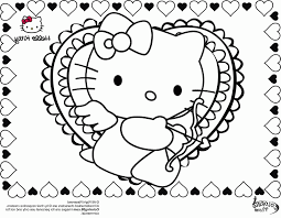 A variety of coloring pages and coloring worksheets for children to make while celebrating valentine's day. Hello Kitty Valentine S Day Coloring Pages Etandoz