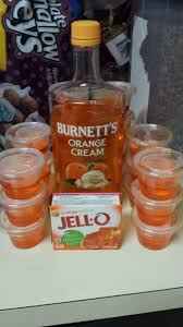 Dreamsicle Jello Shots 1 3oz Box Orange Jello 1 1 2 Cups Water 1 2 Cup Vodka Orange Cream Or Whipped Cream Flavor Pudding Shots Orange Vodka Orange Jello