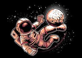 Astronaut Football Astronaut Art Astronaut Starry Night Background