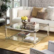 Acrylic coffee table lucite, 50x20x17, 3/4 thick by southeastflorida (7) $790. Safavieh Couture Isabelle 2 Tier Modern Glam Acrylic Coffee Table Walmart Com Walmart Com