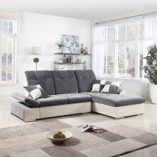 When deciding how to choose a leather sectional, make sure to keep the style, size, and added features in mind. Divano Roma Furniture Classic Large Faux Leather And Brush Microfiber L Shape Sectional Sofa Couch With Chaise Lounge And Adjustable Headrest Dark Grey White Buy Online In Cayman Islands At Cayman Desertcart Com Productid 44394286