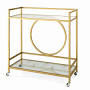 Better Homes & Gardens Nola mid century Metal & Glass Bar Cart, Gold Finish from hausheaven.com