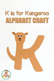 Kangaroo crafts for preschool and elementary children. K Is For Kangaroo Letter Craft