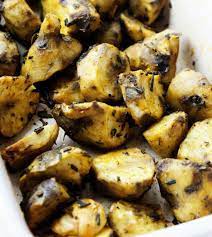 Learn More About Turmeric Ginger Baked Jerusalem Artichokes From Sidechef Roasted Side Dishes Artichoke Recipes Jerusalem Artichoke