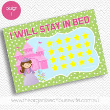 I Will Stay In Bed Reward Chart Sticker Chart Toddler