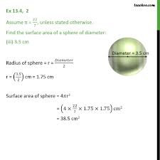 See full list on calculatordonkey.com Ex 13 4 2 Find Surface Area Of A Sphere Of Diameter Ex 13 4