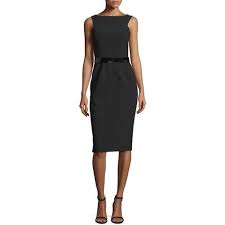 David Meister Sleeveless Belted Sheath Dress 885 Hkd Liked On Polyvore Featuring Dresses Black Lining Dress Braid Dress Sleeveless Dress Belted Dress A