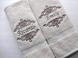 Custom Personalized Bath Towel Sold Individually 4 Sizes Cream Ivory With Chocolate Brown Towels With Embroidery Hand Towels And Bath In 2021 Embroidered Bath Towels Personalized Bath Towels Towel Embroidery Designs
