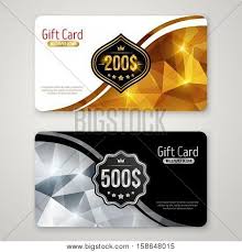 Being the recipient of a certificate is an honor bestowed. Set Gift Cards Vector Photo Free Trial Bigstock