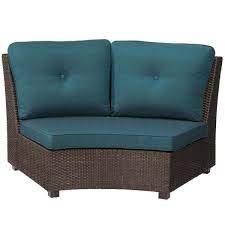 Hampton bay fws60528 torquay wicker outdoor side table : Hampton Bay Torquay Wicker Armless Middle Outdoor Sectional Chair With Charleston Cushion Frs60557 C The Home Depot