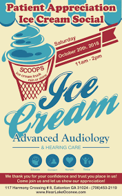 Another flyer design for nyu tandon msa, this time for an ice cream social event. Patient Appreciation Ice Cream Social