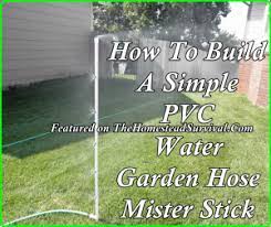 Divide the length by two. How To Build A Simple Pvc Water Garden Hose Mister Stick Http Thehomesteadsurvival Com Build Simple Pvc Water Water Garden Water Mister Diy Outdoor Shower