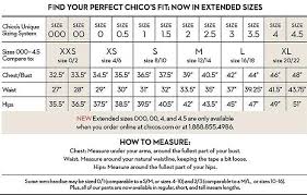 Chicos Chart Size For Women In 2019 Clothing Size Chart