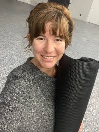 Yoga flow class in downtown Midland, Michigan