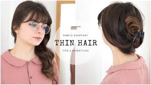 Thin hair often appears flat, limp and unable to hold any more or less voluminous style. Tips Easy Everyday Hairstyles For Thin Hair Youtube
