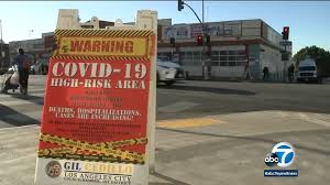 It was first identified in december 2019 in wuhan,. Signs Warning Of Covid 19 Placed In Some High Risk Areas Of La Where Cases Deaths Are Increasing Abc7 Los Angeles