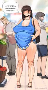 Rule 34 - 1girls Belly Big Breasts Blush Dialogue Earrings English Text  Female Grin High Heels Huge Breasts Inviting Inviting To Sex Large Breasts  Lifting Dress Looking At Viewer Milf Nipples Visible