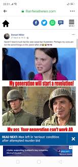 Jump to navigation jump to search. Greta Thunberg Stewart Miller And His Transphobic Meme Of Her Weehingthong