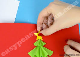 Gpnarts diy paper craft ideas. Christmas Tree Pop Up Card Easy Peasy And Fun