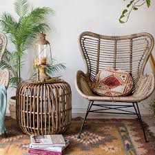 Fine faux bamboo lacquered aluminum glass top dining table and chairs. End Tables Southeast Asian Style Natural Rattan Coffee Table Aliexpress
