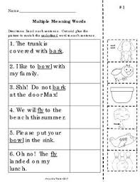 Multiple Meaning Words Homonyms For Early Readers Worksheets And Puzzles Multiple Meaning Words Worksheet Multiple Meaning Words Multiple Meaning