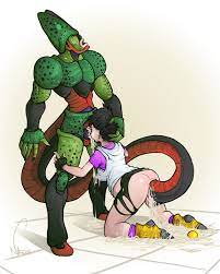anal anal sex android ass black hair cell (dragon ball) closed  eyes cum cum in ass cum in mouth cum inflation cum inside cum leaking  double penetration dragon ball