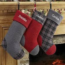 Jovitec 18 inch christmas stockings plaid stocking faux fur cuff stocking fireplace hanging stockings for family holiday xmas party (black white, black red,4 pieces). These Personalized Northwoods Plaid Christmas Stockings Are So Perfect Love The Christmas Stockings Christmas Stockings Personalized Plaid Christmas Stockings