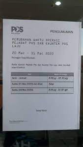 Ada peningkatan dari number manual ke number automatik. Keningau Twt Ø¯Ø± ØªÙˆÛŒÛŒØªØ± Perubahan Waktu Operasi Pejabat Pos Dan Kaunter Pos Laju Keningau Covid19tr Covid19malaysia