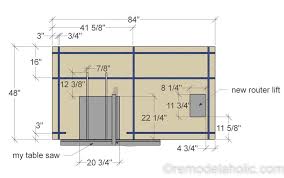 Top View Diy Router Table And Table Saw Workbench Building Plan Free Printable Building Plans Remodelaholic In 2020 Table Saw Workbench Diy Router Table Table Saw