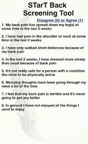 Image result for Start Back Screening Tool