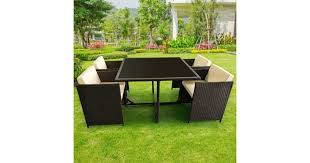 Buy 5pc Pe Rattan Cube Dining Garden Set From Kogan Com If You Appreciate Fine Quality Hand Made Wicker Pe Garden Set Outdoor Garden Furniture Teak Outdoor