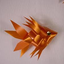 Ribbon Fish Mobile Goldfish Oranges Bird Paper Craft Fabric Origami Ribbon Art