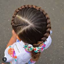 Look At The Delicate Hairstyle Idea Of This Beautiful Little White Girl Is Not The Right Hair Styles Hair Styles Kids Braided Hairstyles Braided Hairstyles