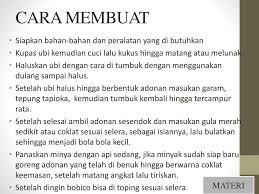 Video ini berisi tentang materi pengolahan prakarya dan kewirausahaan kelas 11 yang membahas tentang perencanaan usaha makanan internasional, meliputi. Makanan Tradisional Bobico Ppt Download