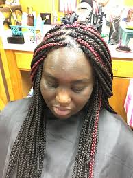 Black And Burgundy Hair Box Braids Burgundy And Black Box Braids It S Fridia Hair Houston Tx Black Box Braids Hair Box Braids