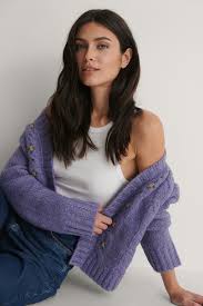 Flowers are popular items to embroider onto fabric, and doing a single large flower is a great option if you are a beginner. Flower Embroidery Knitted Cardigan Purple Na Kd Com