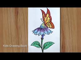 Qualität & sicherheit aus deutschland. Video Draw And Color Flower And Butterfly For Kids