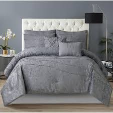 Shop for grey twin comforter online at target. Style 212 Julienne 6 Piece Grey Twin Xl Comforter Set Cs3269tx6 1300 The Home Depot