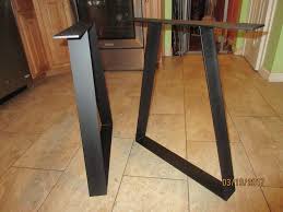 Black Trapezoid Table Legs Etsy Metal Table Legs Metal Dining Table Dining Table Legs