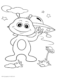 Alien At Earth Coloring Pages Space Coloring Pages Animal Coloring Pages Dinosaur Coloring Pages