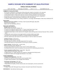 Example of a resume summary. Summary Of Qualifications Examples For Students