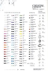 Swarovski Chart Colours And Shapes Swarochart 60 00