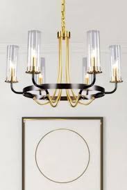 Black And Gold Light Fixture Living Room Clear Glass Pendant Litfad In 2020 Pendant Light Fixtures Bedroom Pendant Ceiling Chandelier