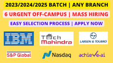 IBM | 6 Urgent Off-Campus | 2023/2024/2025 batch | Mass Hiring | Apply Now