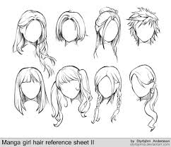 It stays in tails for like, two minutes before it starts getting frizzy and stringy. Girl Anime Hairstyles How To Draw Hair Manga Hair Female Anime Hairstyles
