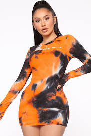 Black And Yellow Tie Dye Dress Don T Need Them Tie Dye Mini Dress Orange Combo Tie Dye Mini Dress Fashion Mini Dress