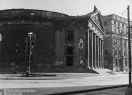 Bullet Marked North Facade Of St Hedwig S Cathedral 1946 Links Dresdner Bank Zentrale In Der Behrenstrasse Heute Hotel De Rome Am Be Berlin Facade Pictures